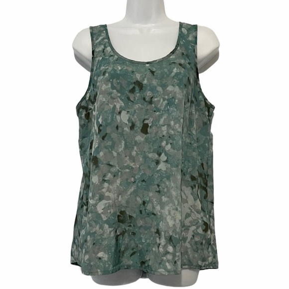 Mossimo Women's Racerback Tank Top Size S/P Abstract Sheer Blouse - Picture 1 of 6